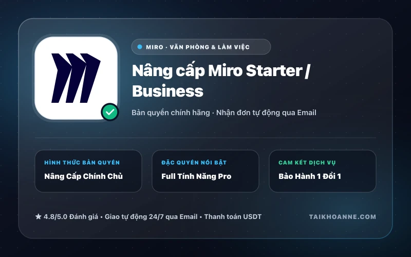 Nâng cấp Miro Starter / Business