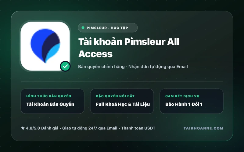 Tài khoản Pimsleur All Access