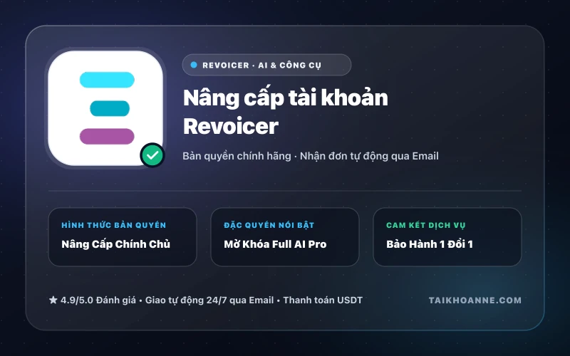 Nâng cấp tài khoản Revoicer