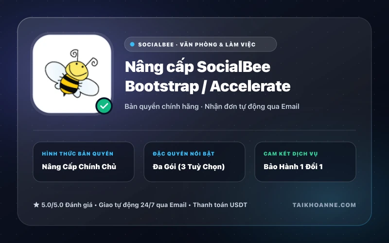 Nâng cấp SocialBee Bootstrap / Accelerate