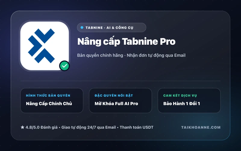 Nâng cấp Tabnine Pro