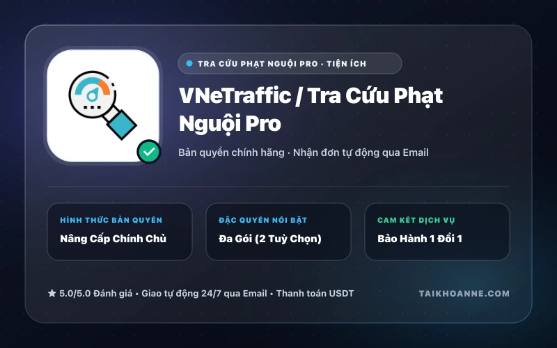 VNeTraffic / Tra Cứu Phạt Nguội Pro