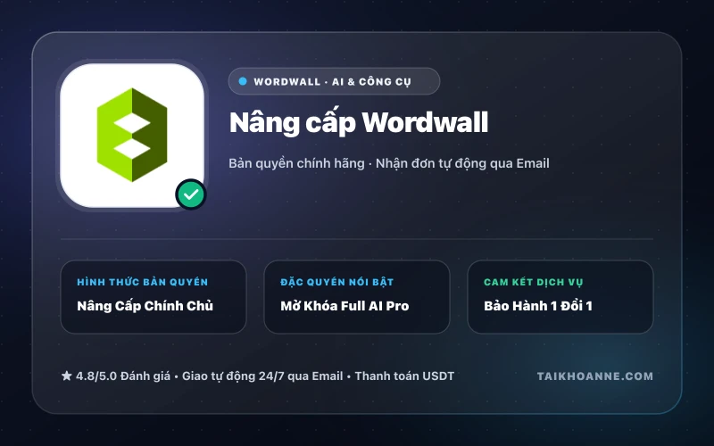 Nâng cấp Wordwall