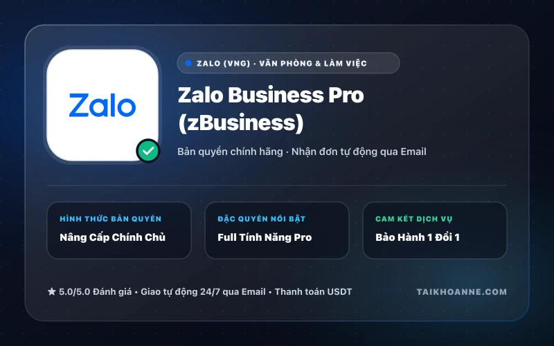 Zalo Business Pro (zBusiness)