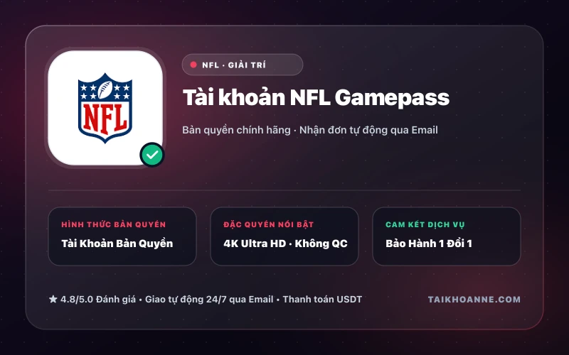 Tài khoản NFL Gamepass