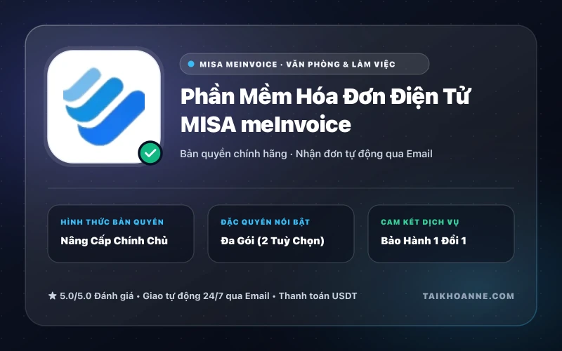 Phần Mềm Hóa Đơn Điện Tử MISA meInvoice