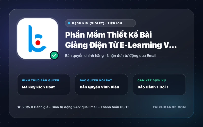 Phần Mềm Thiết Kế Bài Giảng Điện Tử E-Learning Violet Bản Quyền