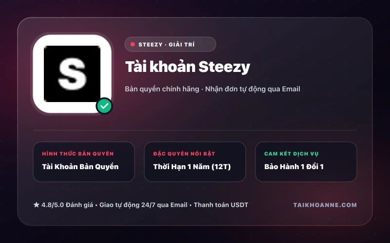 Tài khoản Steezy