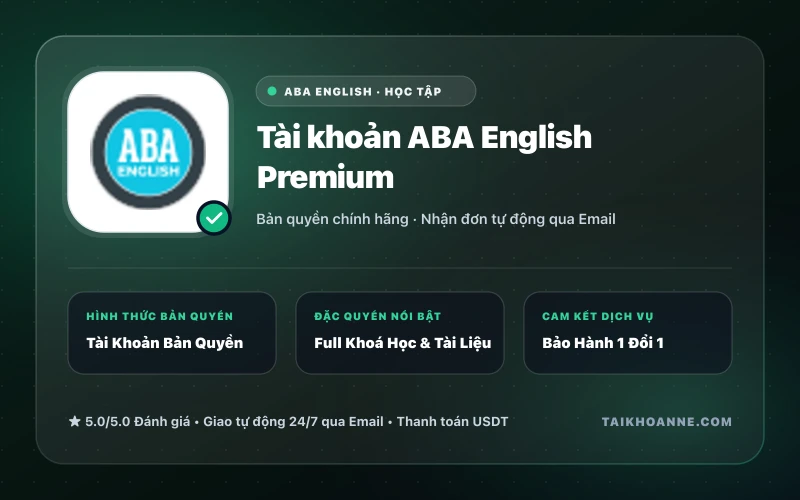 Tài khoản ABA English Premium