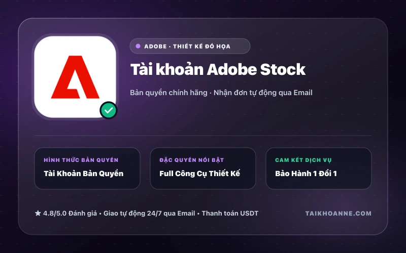 Tài khoản Adobe Stock