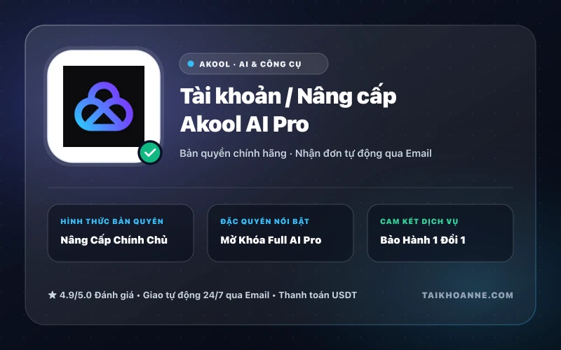 Tài khoản / Nâng cấp Akool AI Pro