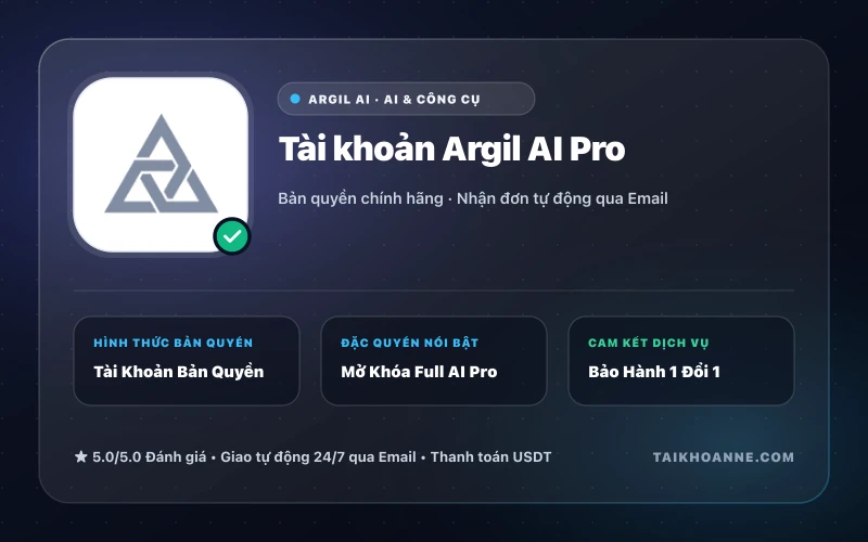 Tài khoản Argil AI Pro