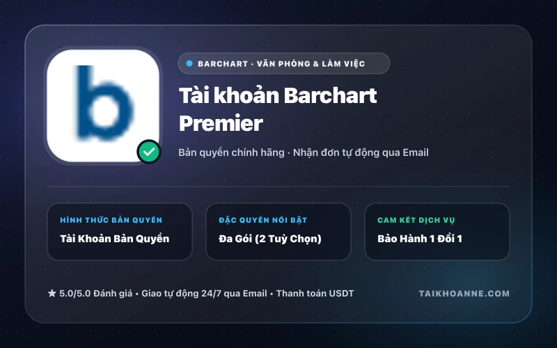 Tài khoản Barchart Premier