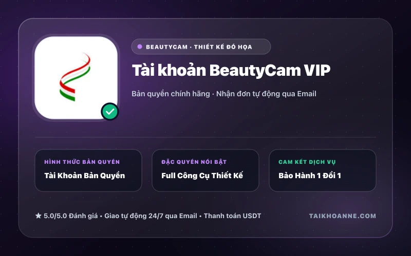 Tài khoản BeautyCam VIP