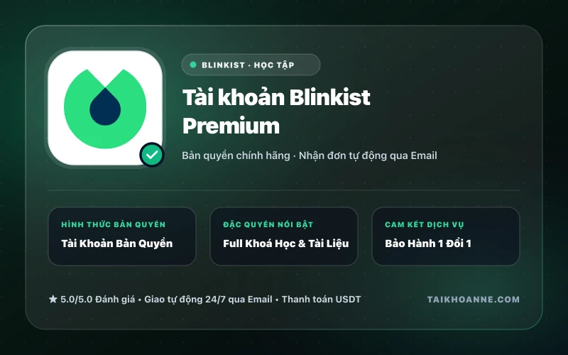 Tài khoản Blinkist Premium
