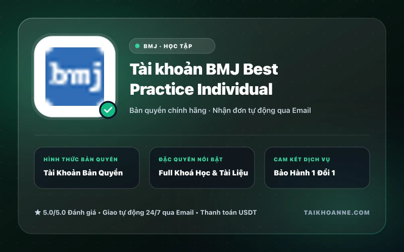 Tài khoản BMJ Best Practice Individual