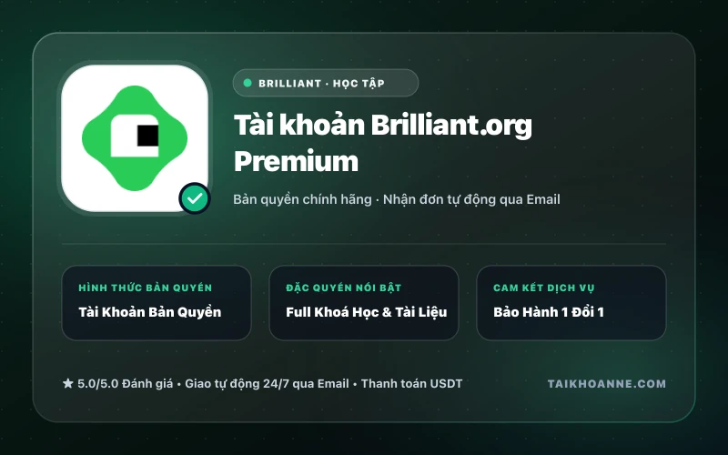 Tài khoản Brilliant.org Premium