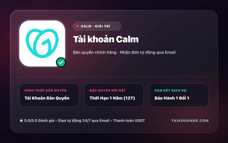 Tài khoản Calm