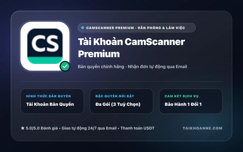 Tài Khoản CamScanner Premium
