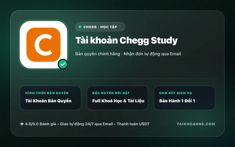 Tài khoản Chegg Study