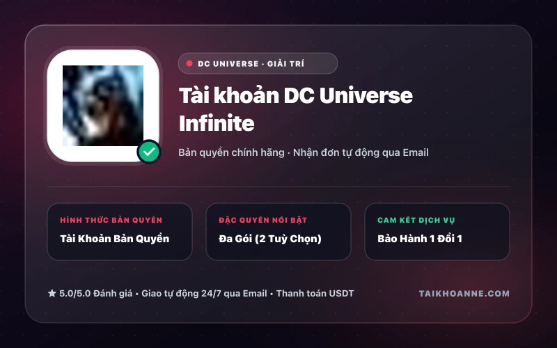 Tài khoản DC Universe Infinite