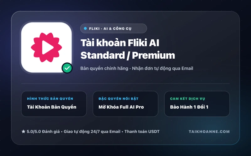 Tài khoản Fliki AI Standard / Premium
