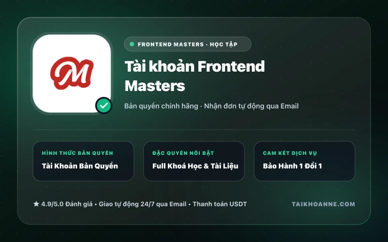 Tài khoản Frontend Masters