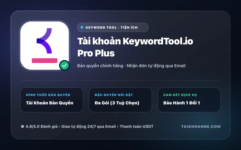 Tài khoản KeywordTool.io Pro Plus