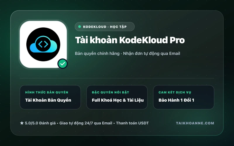 Tài khoản KodeKloud Pro