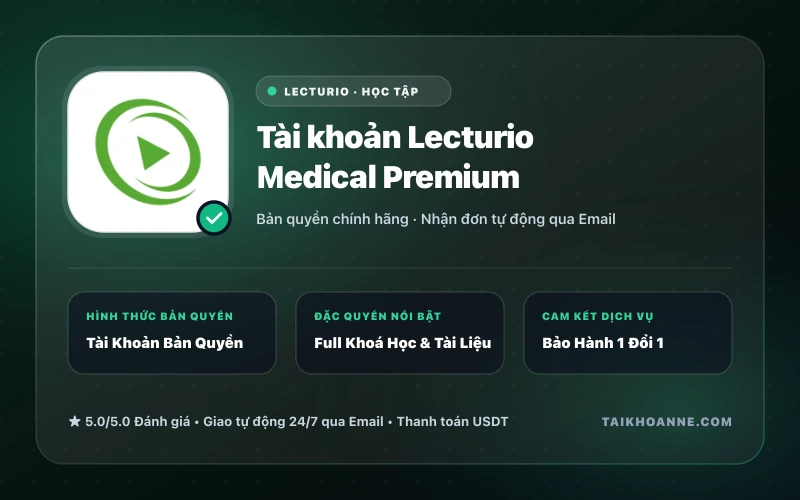 Tài khoản Lecturio Medical Premium