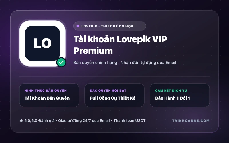 Tài khoản Lovepik VIP Premium