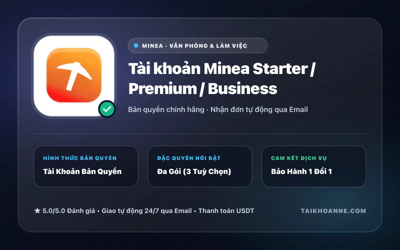 Tài khoản Minea Starter / Premium / Business