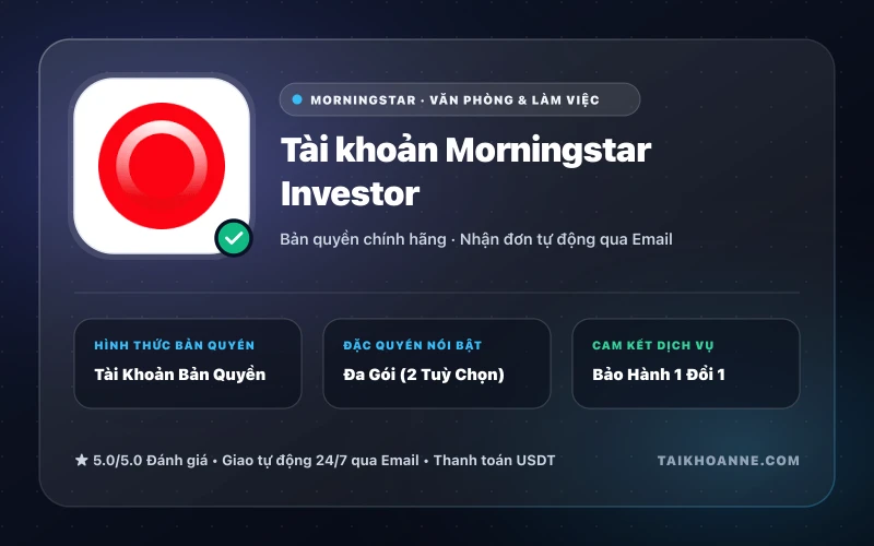 Tài khoản Morningstar Investor