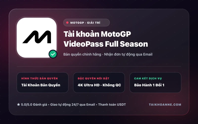 Tài khoản MotoGP VideoPass Full Season
