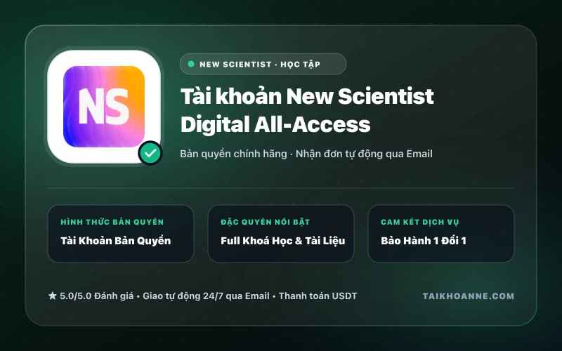 Tài khoản New Scientist Digital All-Access