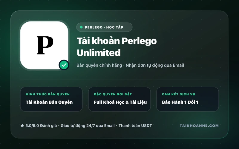 Tài khoản Perlego Unlimited