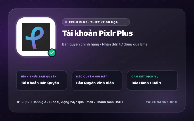 Tài khoản Pixlr Plus