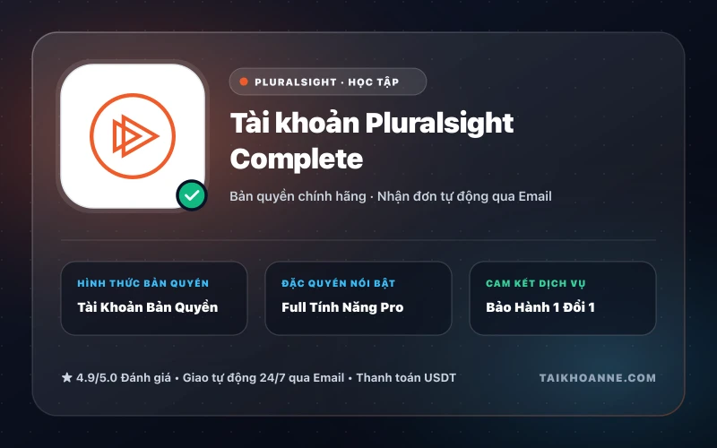 Tài khoản Pluralsight Complete