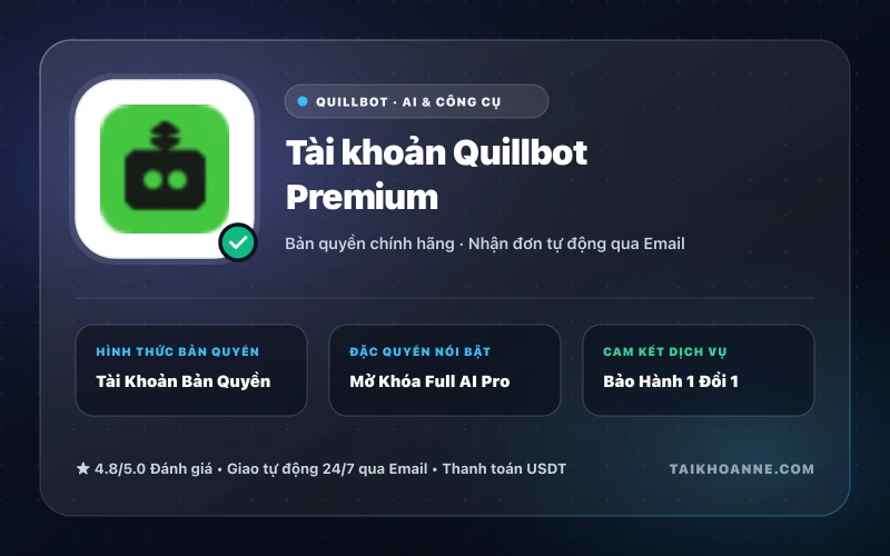 Tài khoản Quillbot Premium