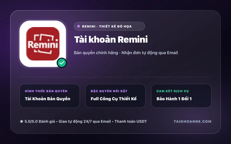 Tài khoản Remini