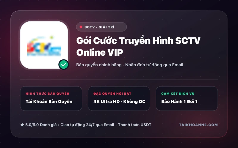 Gói Cước Truyền Hình SCTV Online VIP