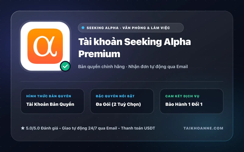 Tài khoản Seeking Alpha Premium
