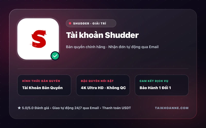 Tài khoản Shudder
