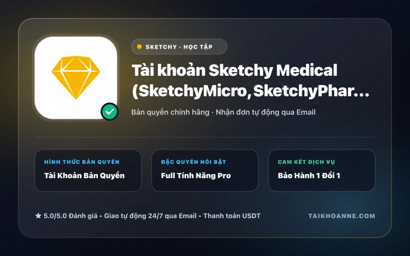 Tài khoản Sketchy Medical (SketchyMicro, SketchyPharm & Path)