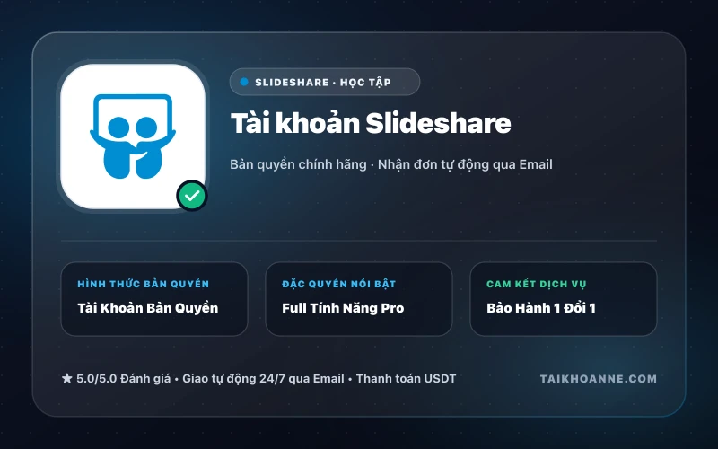 Tài khoản Slideshare