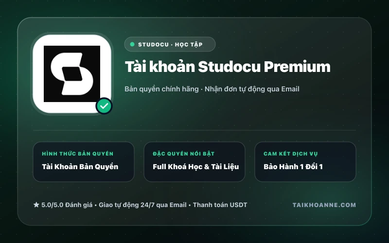 Tài khoản Studocu Premium