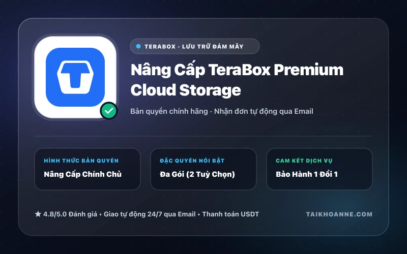 Nâng Cấp TeraBox Premium Cloud Storage