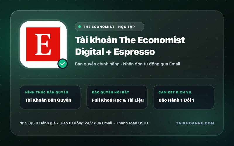 Tài khoản The Economist Digital + Espresso