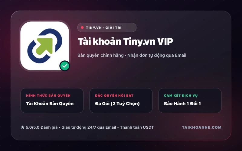 Tài khoản Tiny.vn VIP