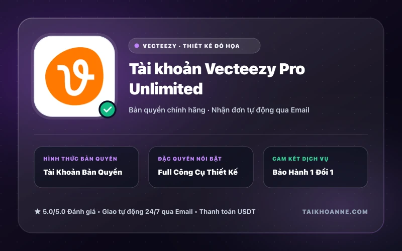Tài khoản Vecteezy Pro Unlimited